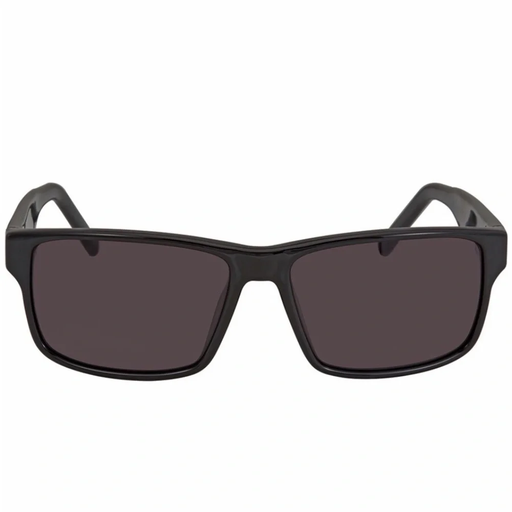 Salvatore Ferragamo Black Rectangular Sunglasses with Dark Gray Lenses - Picture 1 of 7